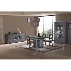 DAISY - Ensemble Séjour Table + Buffet + Vitrine