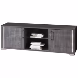 Altobuy - daisy - Ensemble Salon avec Vitrines Gauche et Droite - Gris anthracite
