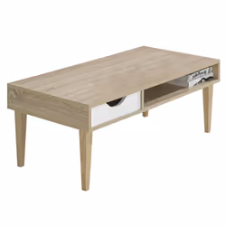 Altobuy 3663738204361, Table basse, Forme rectangulaire, Marron