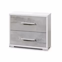 Altobuy 3663738205481, Table de chevet, Gris, 2 tiroir(s), Tableau à particules, 480 mm, 350 mm