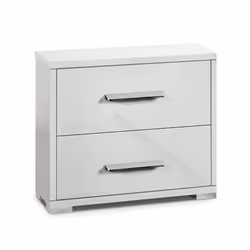 Altobuy IZIA BLANCHE, Table de chevet, Blanc, 2 tiroir(s), Tableau à particules, 480 mm, 350 mm
