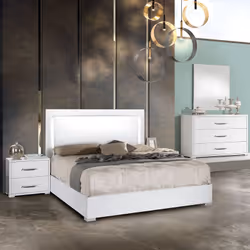 Altobuy - izia blanche - Commode 3 Tiroirs Façades Blanches