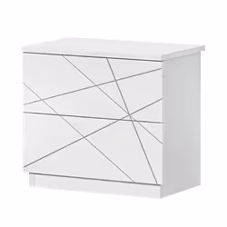Altobuy 3663738206495, Table de chevet, Blanc, 2 tiroir(s), Tableau à particules, 500 mm, 360 mm