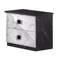 Altobuy 3663738206556, Table de chevet, Blanc, 2 tiroir(s), Tableau à particules, 490 mm, 360 mm