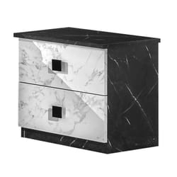 Altobuy 3663738206556 Table de nuit et table de chevet 2 tiroir(s) Blanc