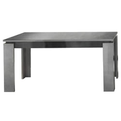 Hoffman - Table de Repas Allongeable à 4 Pieds Gris Aspect Pierre - Gris
