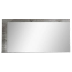 Altobuy - naktam - Miroir Longueur 150cm Aspect Chêne Gris Laqué - Gris