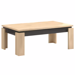Altobuy 3663738208437, Table basse, Forme rectangulaire, Marron