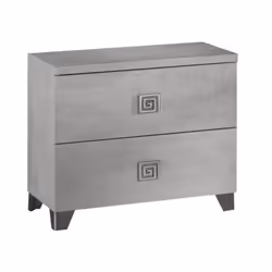 Altobuy 3663738208499, Table de chevet, Gris, 2 tiroir(s), Tableau à particules, 600 mm, 420 mm