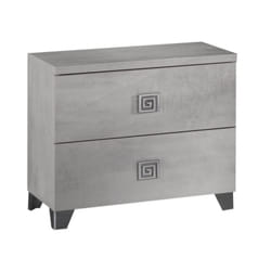 Altobuy 3663738208499 Table de nuit et table de chevet 2 tiroir(s) Gris