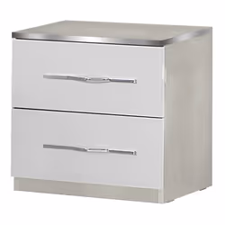 Altobuy 3663738209373, Table de chevet, Blanc, 2 tiroir(s), Tableau à particules, 470 mm, 360 mm