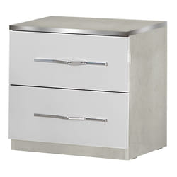 Altobuy 3663738209373 Table de nuit et table de chevet 2 tiroir(s) Blanc