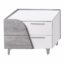 Altobuy 3663738210133, Table de chevet, Gris, 2 tiroir(s), Tableau à particules, 600 mm, 430 mm