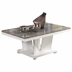 Altobuy 3663738210485, Table basse, Forme rectangulaire, Blanc