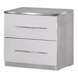 Altobuy 3663738211017, Table de chevet, Blanc, 2 tiroir(s), Tableau à particules, 470 mm, 360 mm