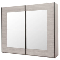 Marjorie - Armoire 2 Portes Coulissantes 200cm - Gris