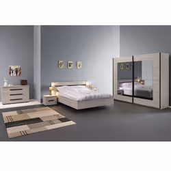 Marjorie - Armoire 2 Portes Coulissantes 200cm - Gris - Vue supplémentaire 2