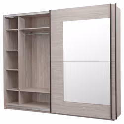 Marjorie - Armoire 2 Portes Coulissantes 250cm - Gris - Vue supplémentaire 4
