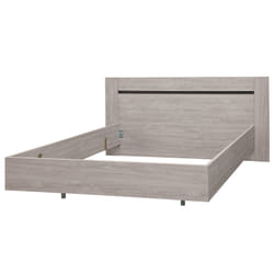 Marjorie - Lit 180x200cm Structure Effet Bois Grisé Style Comtemporain