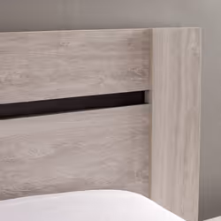 Marjorie - Lit 180x200cm Structure Effet Bois Grisé Style Comtemporain