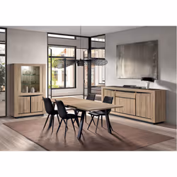 Horatio - Buffet 4 Portes 1 Tiroir avec Eclairage Led