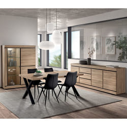 Altobuy - massire - Ensemble Séjour xl avec Table 170cm - Marron clair