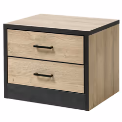 Altobuy 3663738228442, Table de chevet, Marron, 2 tiroir(s), Tableau à particules, 500 mm, 430 mm