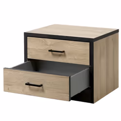 Altobuy 3663738228442 Table de nuit et table de chevet 2 tiroir(s) Marron