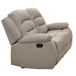 Altobuy - jans - Canapé Relax Manuel 2 Places Tissu Beige - Beige