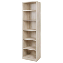 Altobuy - natural - Bibliothèque 6 Niches Aspect Bois Clair - Marron clair