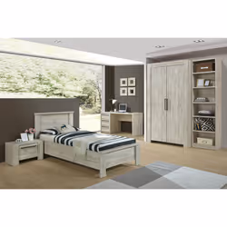 Altobuy - natural - Bibliothèque 6 Niches Aspect Bois Clair - Marron clair