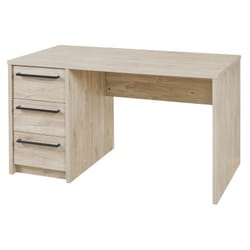 Altobuy - natural - Bureau 3 Tiroirs Aspect Bois Clair - Marron clair