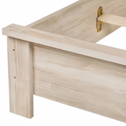 Natural - Lit 140x190cm Aspect Bois Clair - Marron clair