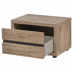 Altobuy - irisa - Chevet 1 Tiroir Trompe-l'Oeil Aspect Bois - Marron clair