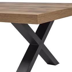 Jenna - Table Basse Aspect Bois Piètement x Métal Poudré Noir - Vue supplémentaire 4