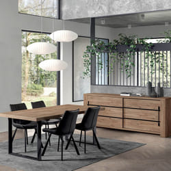 NILLA - Ensemble Buffet + Table 170cm Aspect Bois
