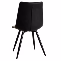 Altobuy - kora - Lot de 4 Chaises Simili Cuir Noir - Noir