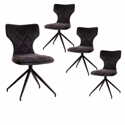 Altobuy 3663738232395, Tissu, Gris, Charbon de bois, Métal, Métal, Intérieure, Styk