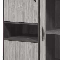 Altobuy - asca - Argentier 3 Portes + Niche Centrale - Gris