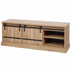 Altobuy - cedra - Meuble tv Industriel 2 Portes Coulissantes - Marron clair