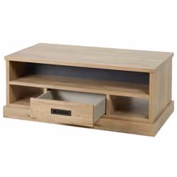 Cedra - Ensemble Salon Industriel Meuble tv + Table Basse - Marron clair