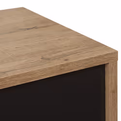 CARSON - Buffet 4 Portes 1 Tiroir Effet Bois Naturel et Noir - Vue supplémentaire 6