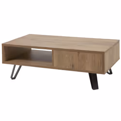 Altobuy 3663738234115, Table basse, Forme rectangulaire, Marron