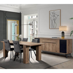 CARSON - Ensemble Buffet + Table Allongeable 180-230cm