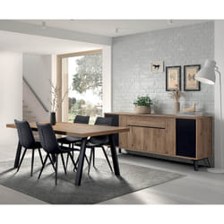 Altobuy - carson - Ensemble Buffet + Table 170cm Piètement Métal a