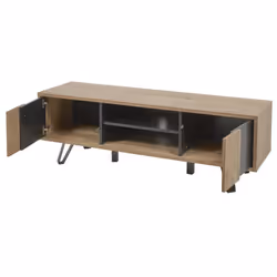 Carson - Ensemble Salon Meuble tv + Table Basse Piètement Métal a - Marron clair - Vue supplémentaire 4