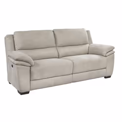 ASTIO - Canapé Relax Electrique 3 Places Tissu Majestic Beige