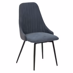 Undy - Lot de 2 Chaises Pivotantes Tissu Bleu - Bleu