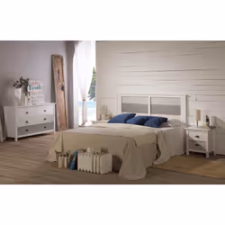 Altobuy - rosalia - Commode 6 Tiroirs Bois Aspect Vieilli - Blanc - Vue supplémentaire 4