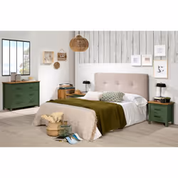 Altobuy - tina - Commode 3 Tiroirs Bois Ciré coloris Vert